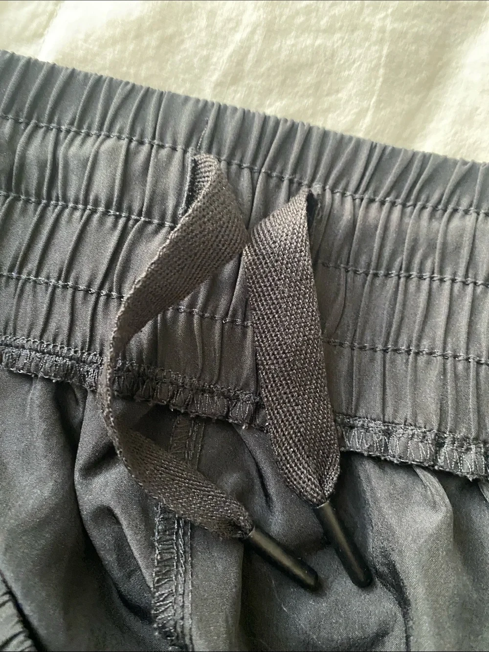 adidas Black Athletic Shorts with Elastic Smocked Waist